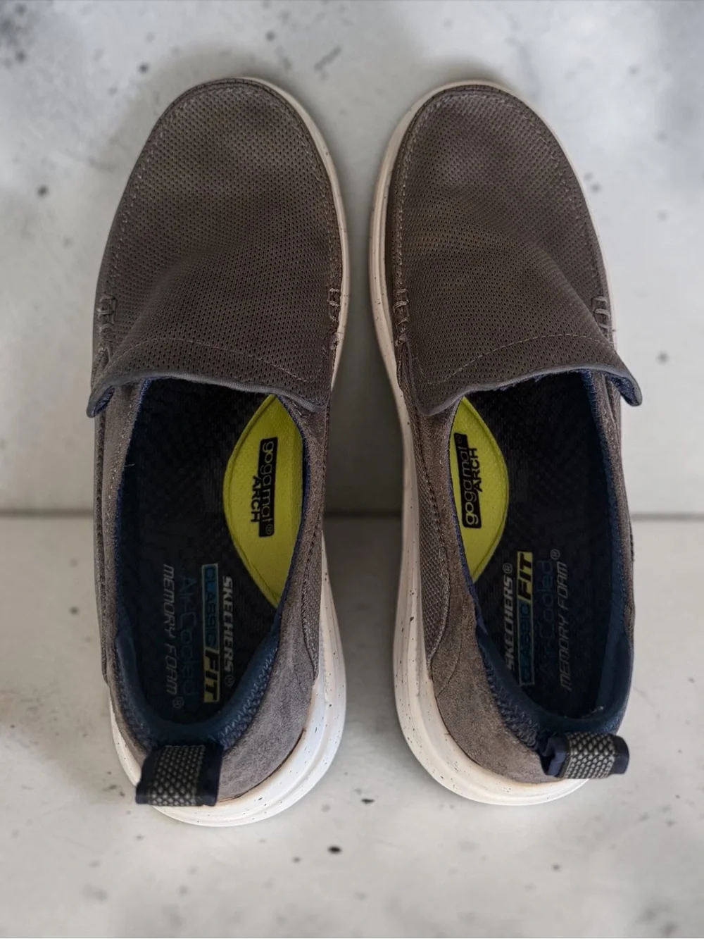Skechers Men’s Proven - Renco Slip-On Shoes Charcoal Grey Size 12 (204568)